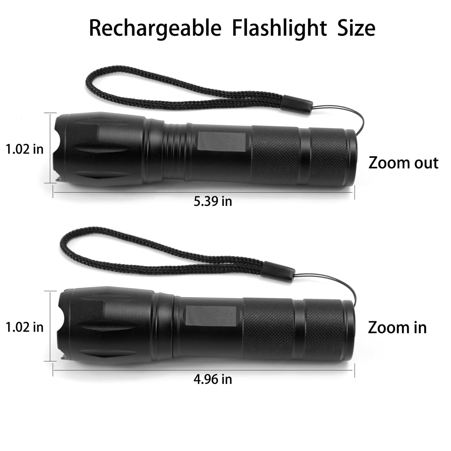 3 in 1 LED Rechargeable Flashlight, LED Small Flashlight with Memory Function, Super Bright Zoomable Red Lens Light 395 NM Black Lights Flashlights with USB C Charging for Camping Hiking Home