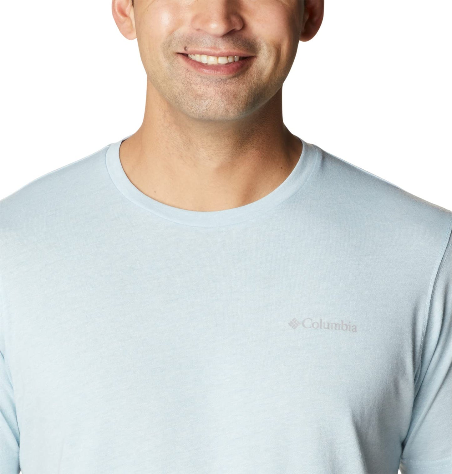 Columbia Men's Thistletown Hills Short Sleeve, Sky Blue Heather, X-Small