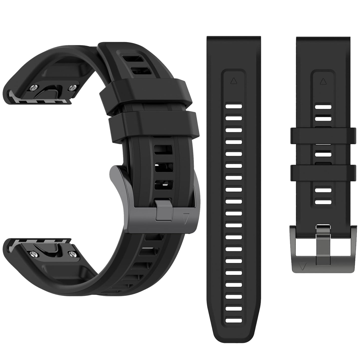 Waterproof Bands Compatible with Garmin Fenix 5S / Fenix 6S / Fenix 7S Watch Band, 20mm Classic Soft Sports Replacement Wristband for Fenix 7S Pro/Fenix 6S Pro/Fenix 5S Plus (Black)