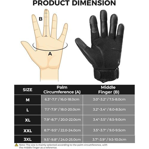 Homefy Tactical Gloves for Men & Women – Hard Knuckle Touchscreen Shooting Gloves, Airsoft, Paintball, Motorcycle Riding, Outdoor Gear for Hunting & Security (X-Large)