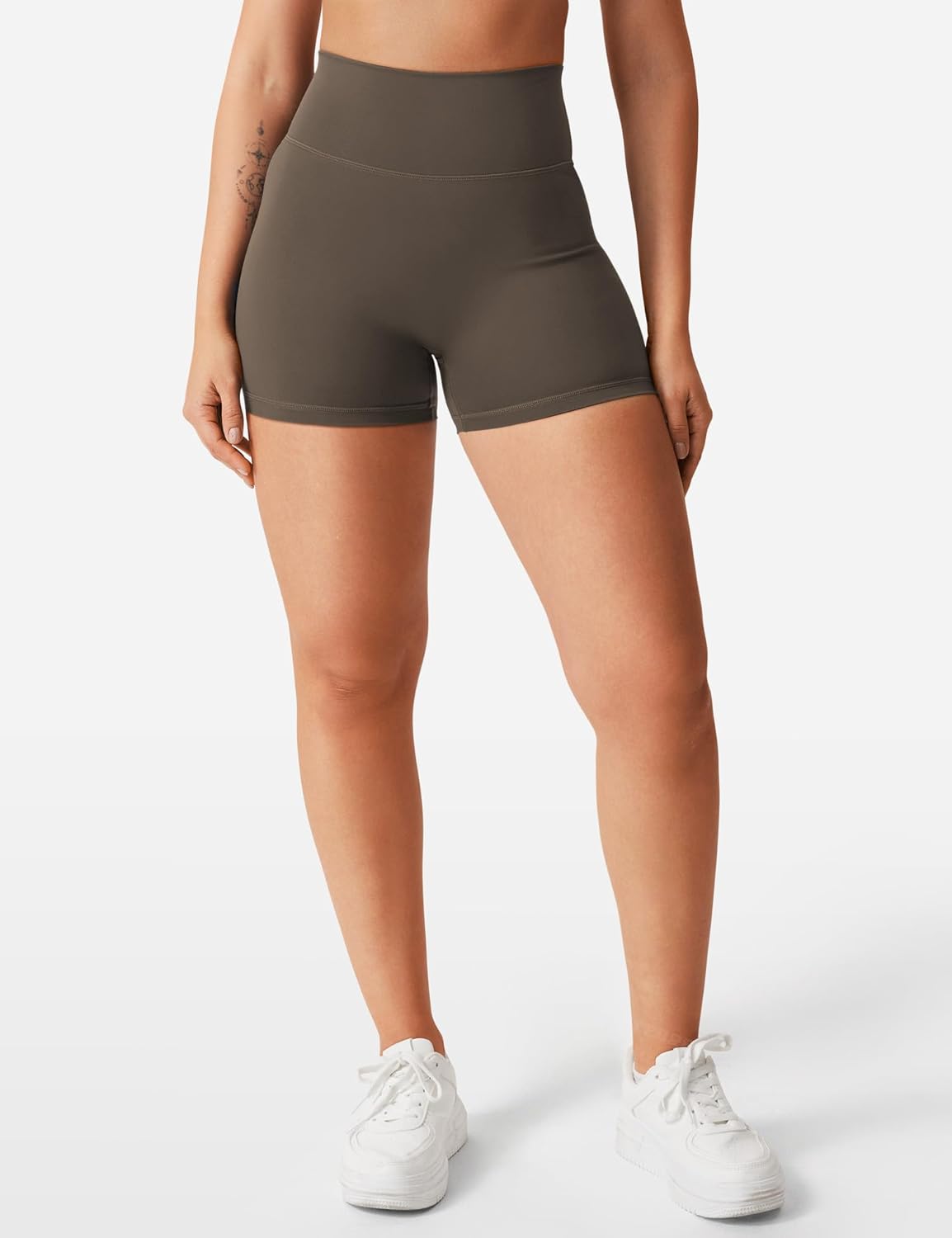 YEOREO Women's High Waist Biker Shorts - Tummy Control & Hidden Scrunch | 3.6", 4.5", 6" Sizes