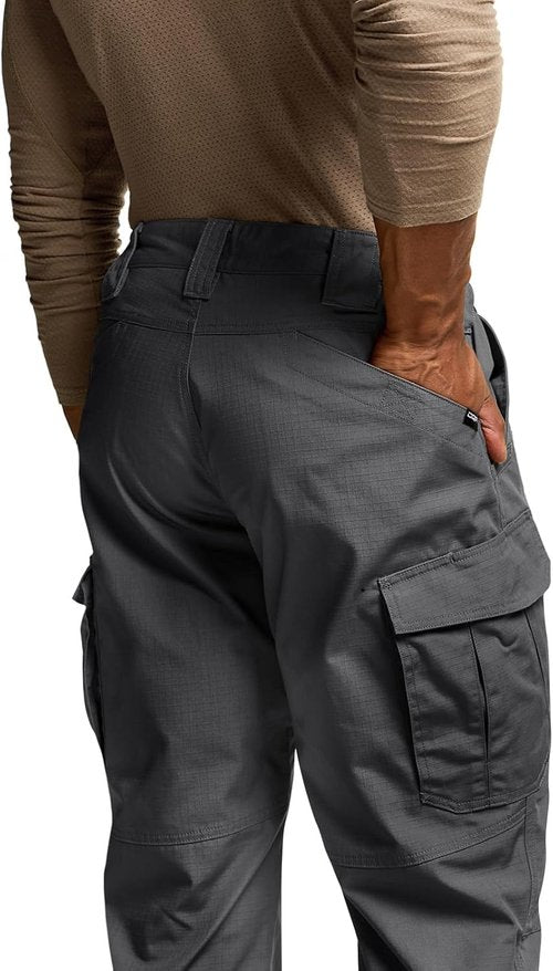 CQR Men's Tactical Pants - Water-Resistant Ripstop Cargo Design | Lightweight EDC Work & Hiking Wear