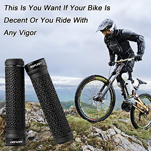 Premium Lock-On Bicycle Handlebar Grips - 5.2 Inch Anti-Slip, 2PCS