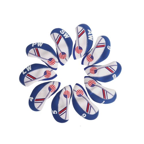 HISTAR Golf Headcovers US Flag Design Golf Club Head Cover Wedge Iron Protective Cover