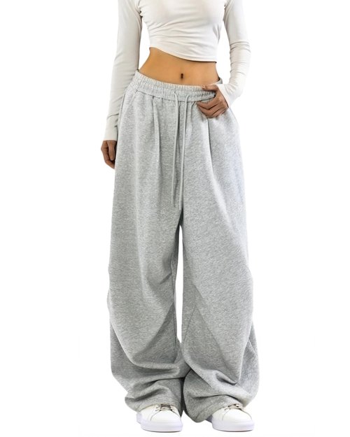LuminBlaze Women Baggy Sweatpants Wide Leg Lounge Pants Comfy Joggers Fall Winter Outfits 2025 Grey