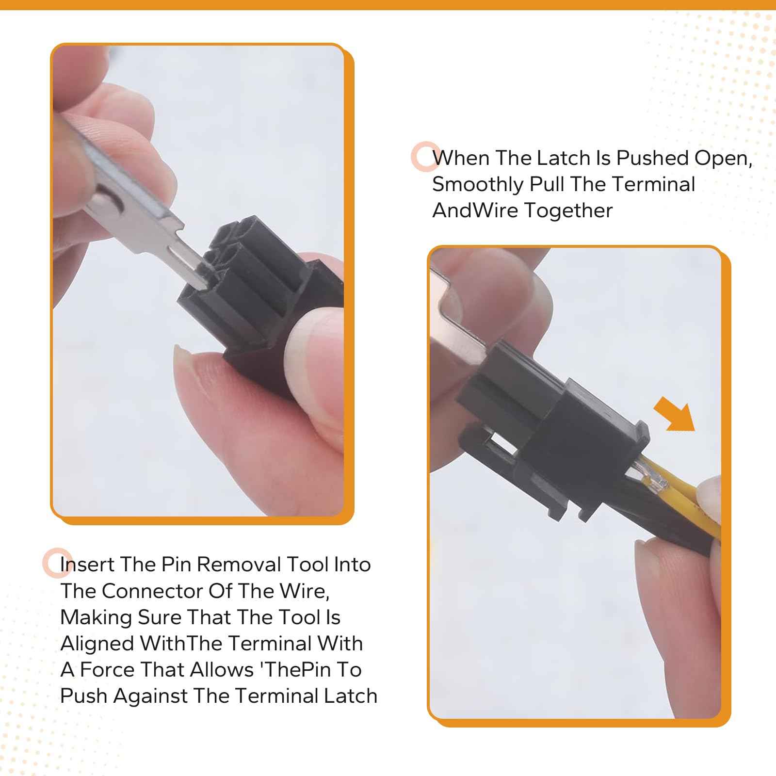 11-03-0044 Mini-Fit Jr Extraction Tool for Molex pin Extractor | ATX Pin Removal Tool & Crimped Terminal Extractor | Connector Accessories for 14-30 AWG Cables, Soldering and Electrical Repairs