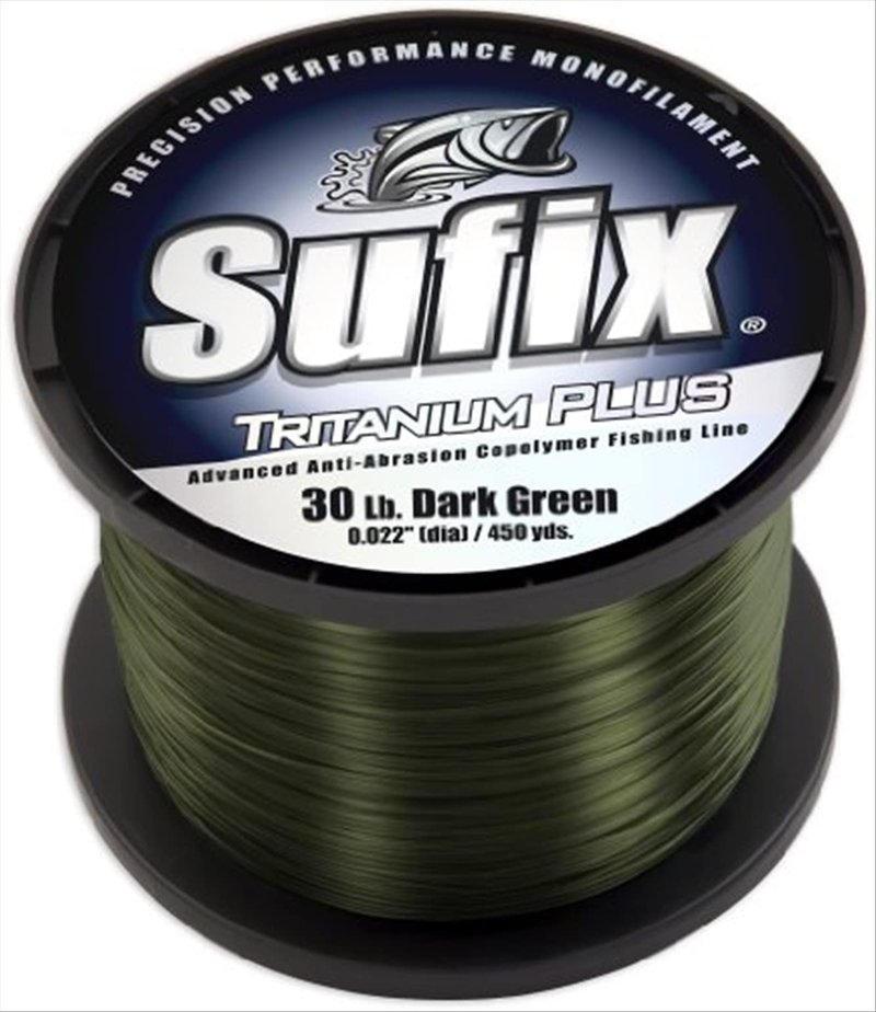 Sufix Tritanium Plus 1/4-Pound Spool Size Fishing Line (Dark Green, 14-Pound)