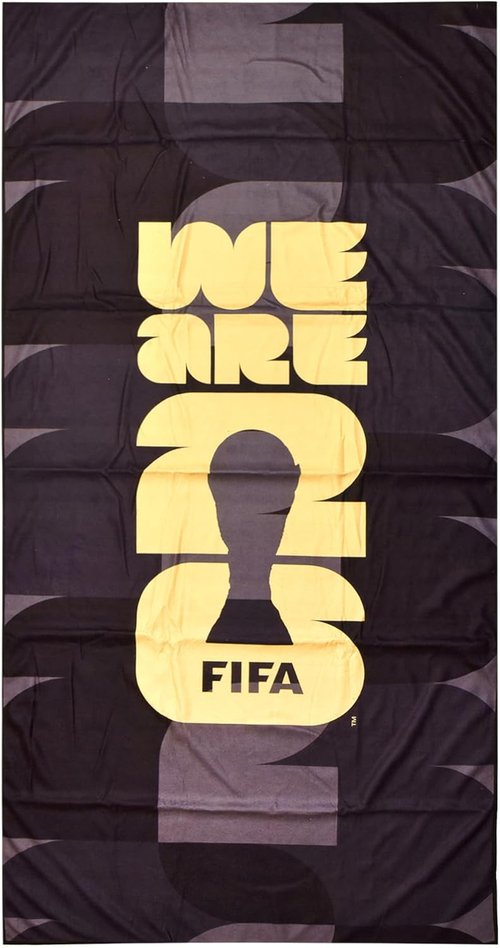 2026 FIFA World Cup Emblem Black Towel - Velvet Soft & Durable | 30x60 Inch for Pool, Gym, Beach