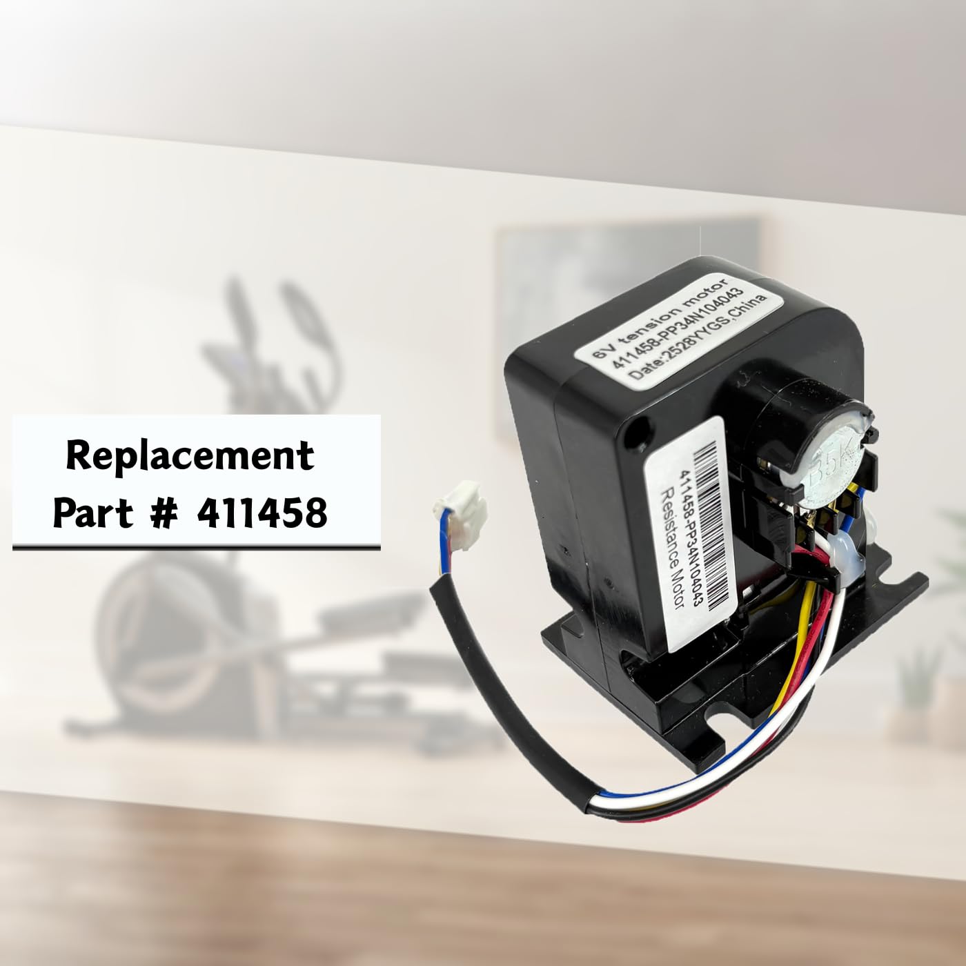 Resistance Motor 6V Tension Motor Part # 411458 Replacement for Smart Power 10.0 Tour DE France Stationary Bike
