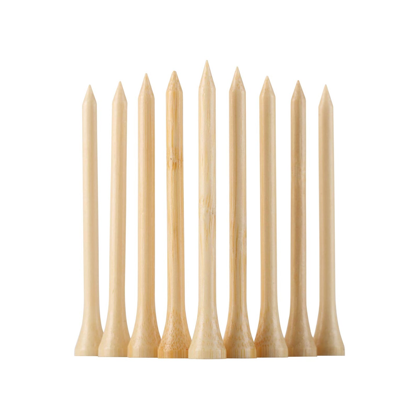 GFGL Golf Tees Durable Bamboo Tees 200Pcs 3-1/4" Friendly Biodegradable Material Reduce Friction Side Spin More Stable (Primary-200 Pcs)