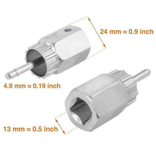 BikeHand 2 in 1 Bicycle Cassette Removal Installation Tool Kit with 15mm Pedal Wrench - Chain Whip and Lockring Tool - Compatible with Shimano Sram HG System 7-12 Speed