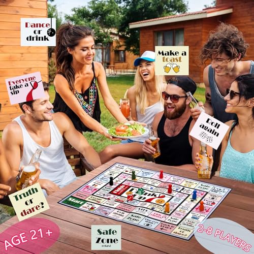 Adult Party Game Drinking Board Game - Waterproof Leather Mat
