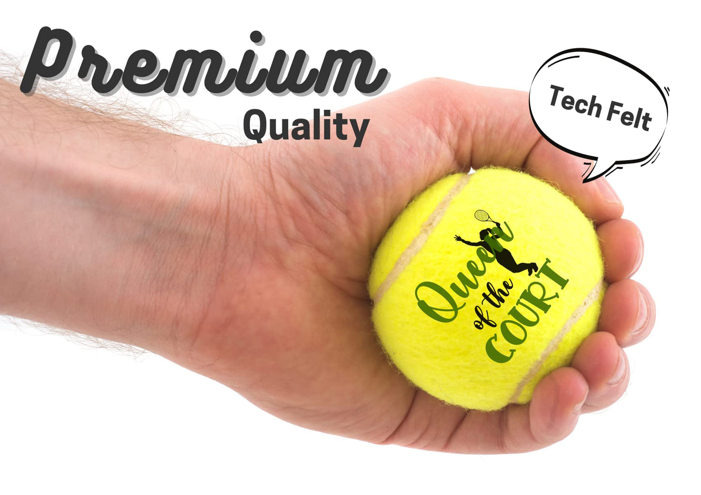 CybGene Tennis Gifts, Set of 3 Unique Tennis Balls with Gift Package, Perfect for Tennis Teammate, Partners - Women