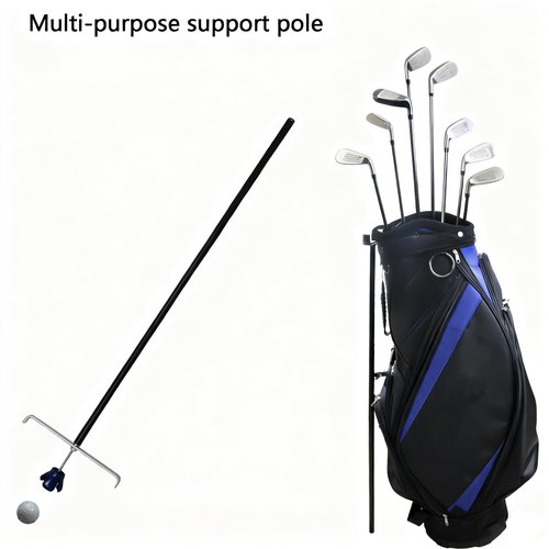 Mars Golf Golf Bag Stand Attachment, Combining Three Major Functions, it can Stand up Golf Bags, Golf Clubs, and Pick up Balls. (Bring a Ball Picker)