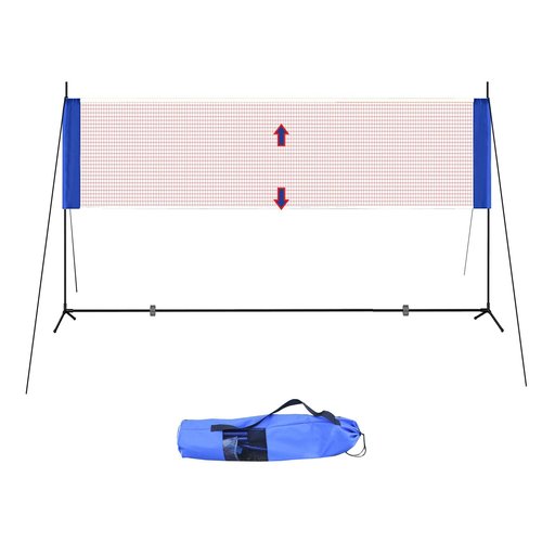 Portable Height Adjustable Badminton Volleyball Tennis Net Set Multi-Purpose Sports Equipment with Poles Stand and Carry Bag for Outdoor Garden Beach