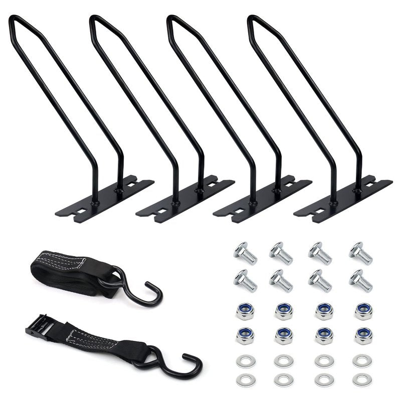 MXSAG Set of 4 CC-125 Cargo Box Bike Rack Adapter, Hitch Bike Rack Adapters Bike Wheel Holders for Cargo Carrier on Camper Travel Trailer, Fit for All Types of Bikes with Tires Width Less Than 2-1/4"
