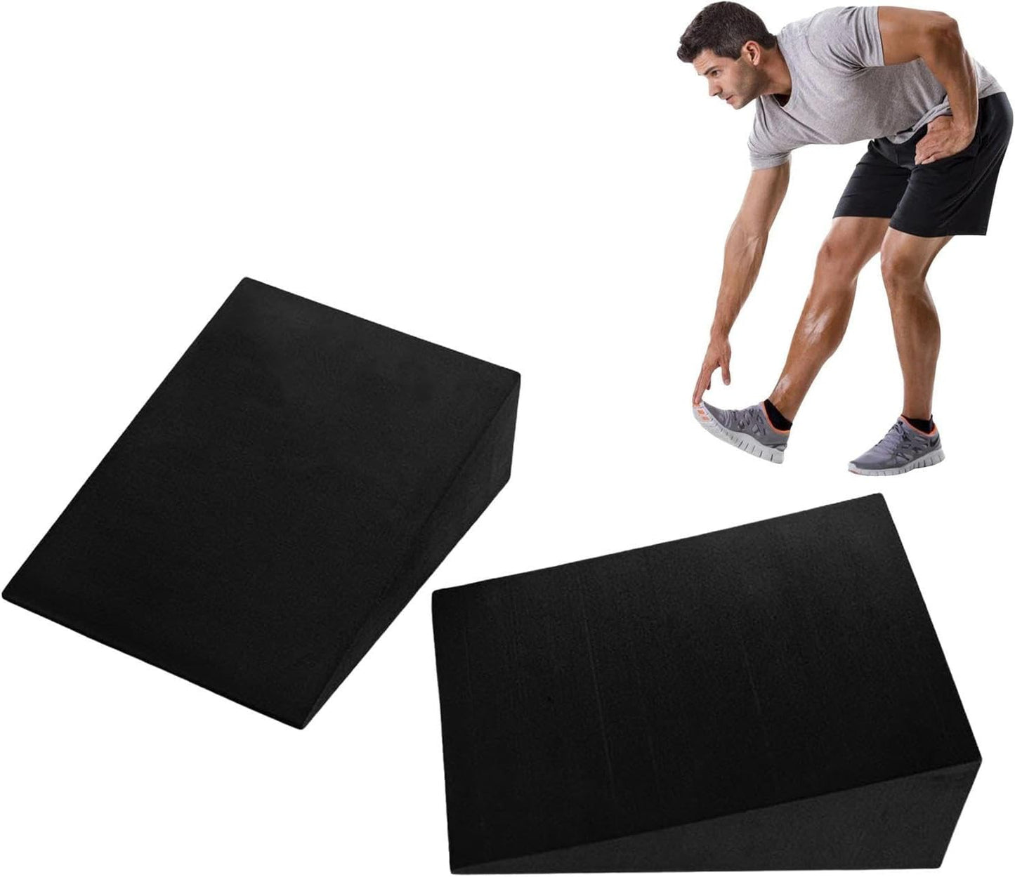 Squat Wedge Blocks by [Brand Name] - Non-Slip Yoga Foam Wedges for Squats & Calf Stretching | 1 Pair