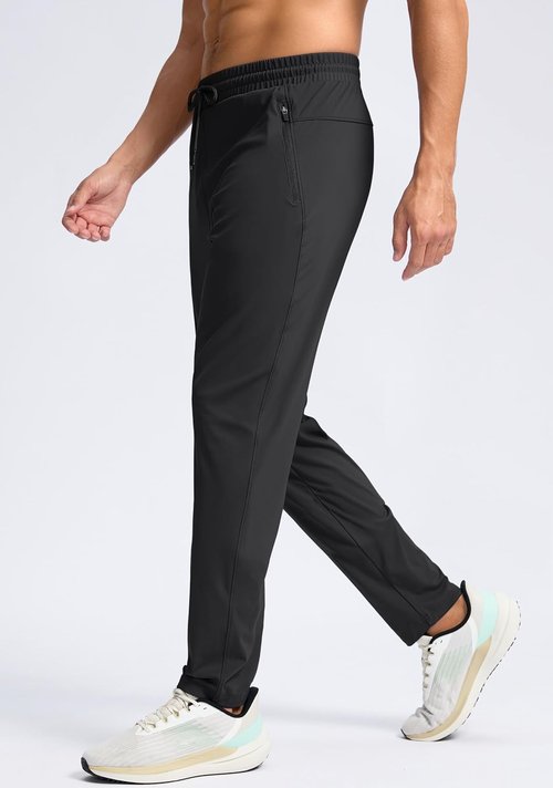 G Gradual Men's Athletic Sweatpants - Stretchy Long Joggers with Zipper Pockets | Available in 30"-36" Inseam