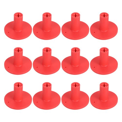 PATIKIL Rubber Golf Tee, 12 Pack 1.4 Inch Golf Practice Tees Training Driving Range Tee Stable Golf Ball Holder for Outdoors Indoors Hitting Mat, Red