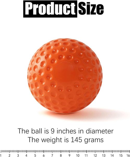 Baseballs 12 Pack - Dimpled 9-Inch Pitching Machine Baseballs for Hand-Eye Coordination & Practice