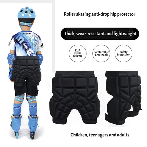 Kids Butt Pad Short Children Protective Padded Short Skating Hip Protection Anti-Fall Pants Breathable Skiing Impact Protection Short Crash Protective Gear for Snowboard Hockey Roller Blade