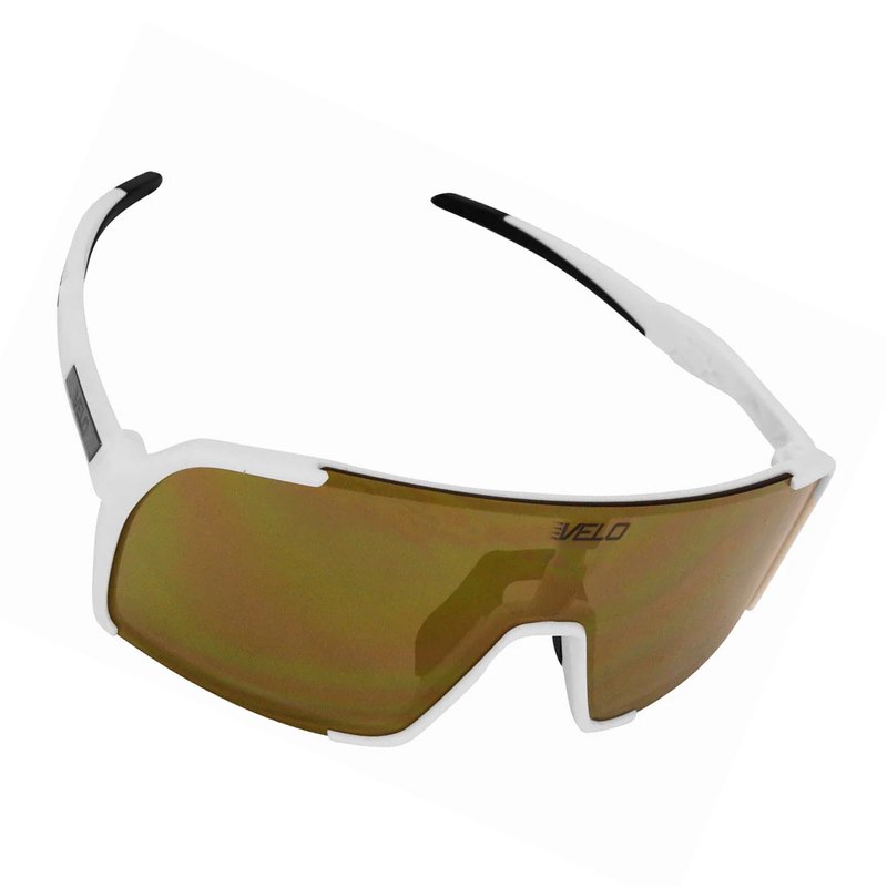 VELO Shades – Hollywood – Baseball/Softball Sunglasses – By Jax of The Bullpen Training (White Gold, Lrg Adlt)