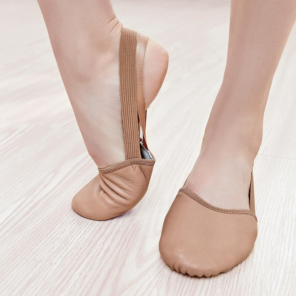 Stelle Leather Half Soles Dance Shoes - Lyrical Pirouette Turners for All Ages | Versatile Dance Footwear