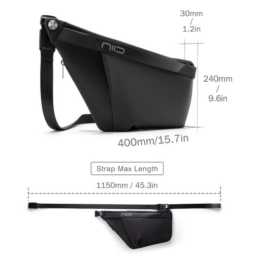 NIID-FINO F4 Sling Bag,Sling Bag for Men,Crossbody Bag for SWITCH 2,Anti-theft Bag,Chest Shoulder Backpack,Waterproof Sleek Casual Daypack for Travel Outdoor Hiking Biking (Excluding Mask Pack)