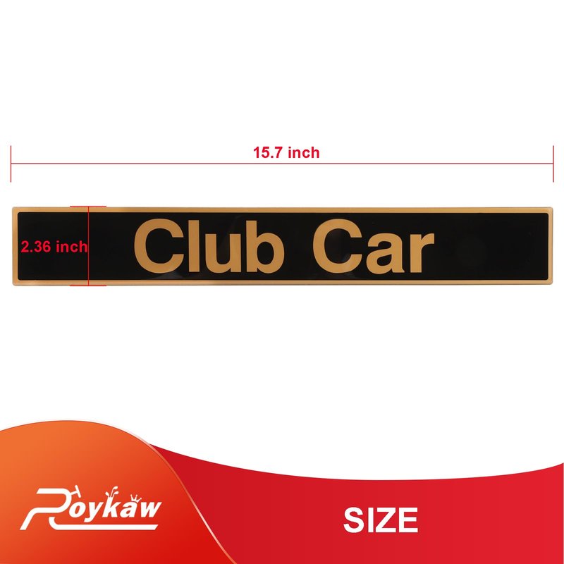 Roykaw Golf Cart Name Plate/Emblem Compatible with Club Car Precedent Models, Replaces OEM # 102502601