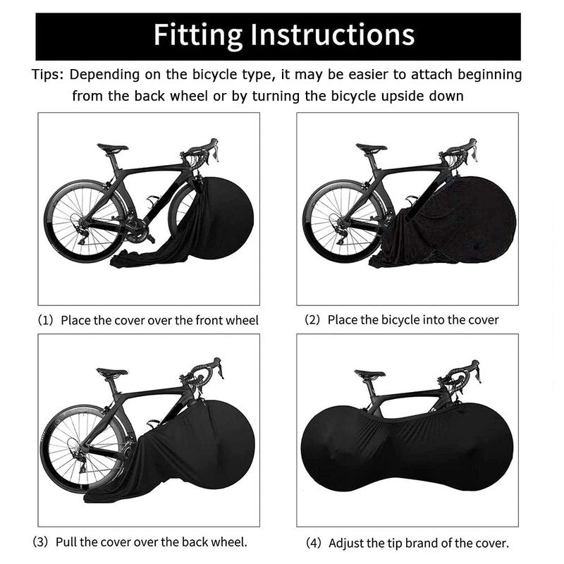 RIVERHIKER Stretchy Bike Wheel Cover, Anti-dust High Elastic Outdoor Indoor Washable Bicycle Protection Storage Bag(Gold)