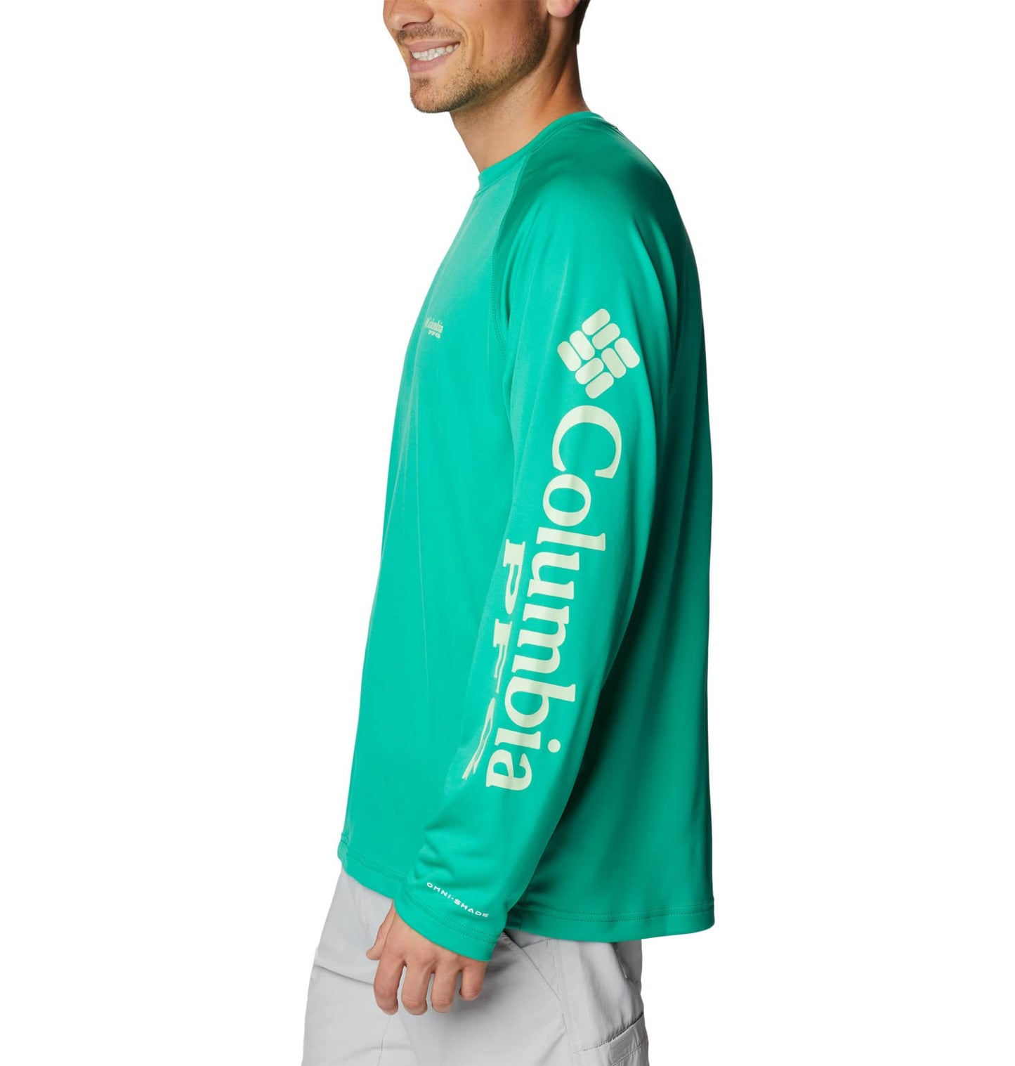 Columbia Men's Terminal Tackle Long Sleeve Shirt, Circuit/Key West Logo, 4X Tall