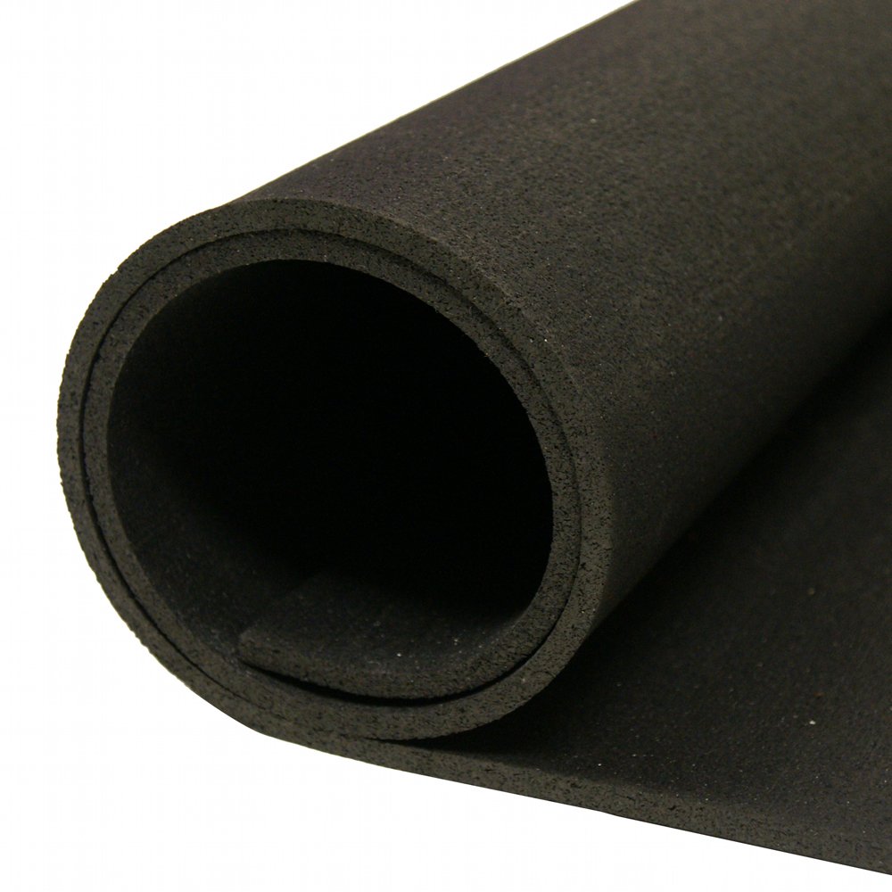 Rubber-Cal Treadmill Mat, Black, 3/16-Inch x 4 x 7.5-Feet