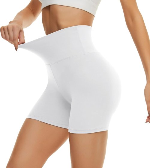 CAMPSNAIL High Waisted Biker Shorts for Women - Tummy Control Spandex Booty Shorts | 3"/5"/8" Sizes for Yoga & Dance