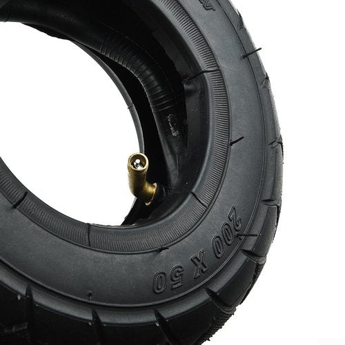 200x50 8inch Rubber Tire & Inner Tube Set For Electic Scooters Thickened Solid Tire Inner Tube Replacement 200x50 Scooter Wheel Part Black