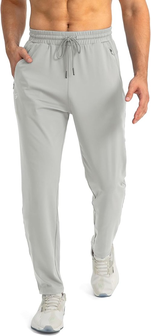 G Gradual Men's Athletic Joggers - Tapered Sweatpants with Zipper Pockets for Workout & Running