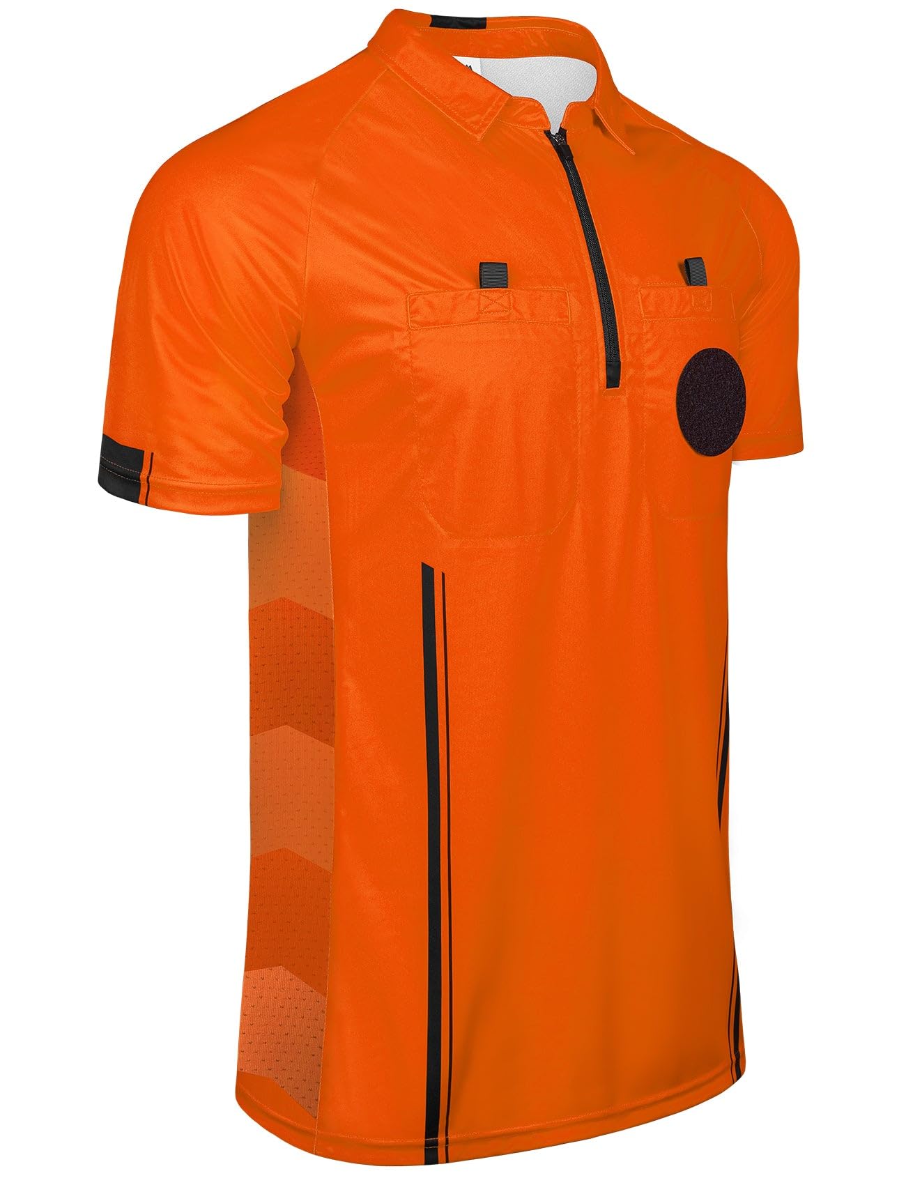 FitsT4 Sports Pro Soccer Referee Jersey Short Sleeve Ref Shirts Orange X-Large