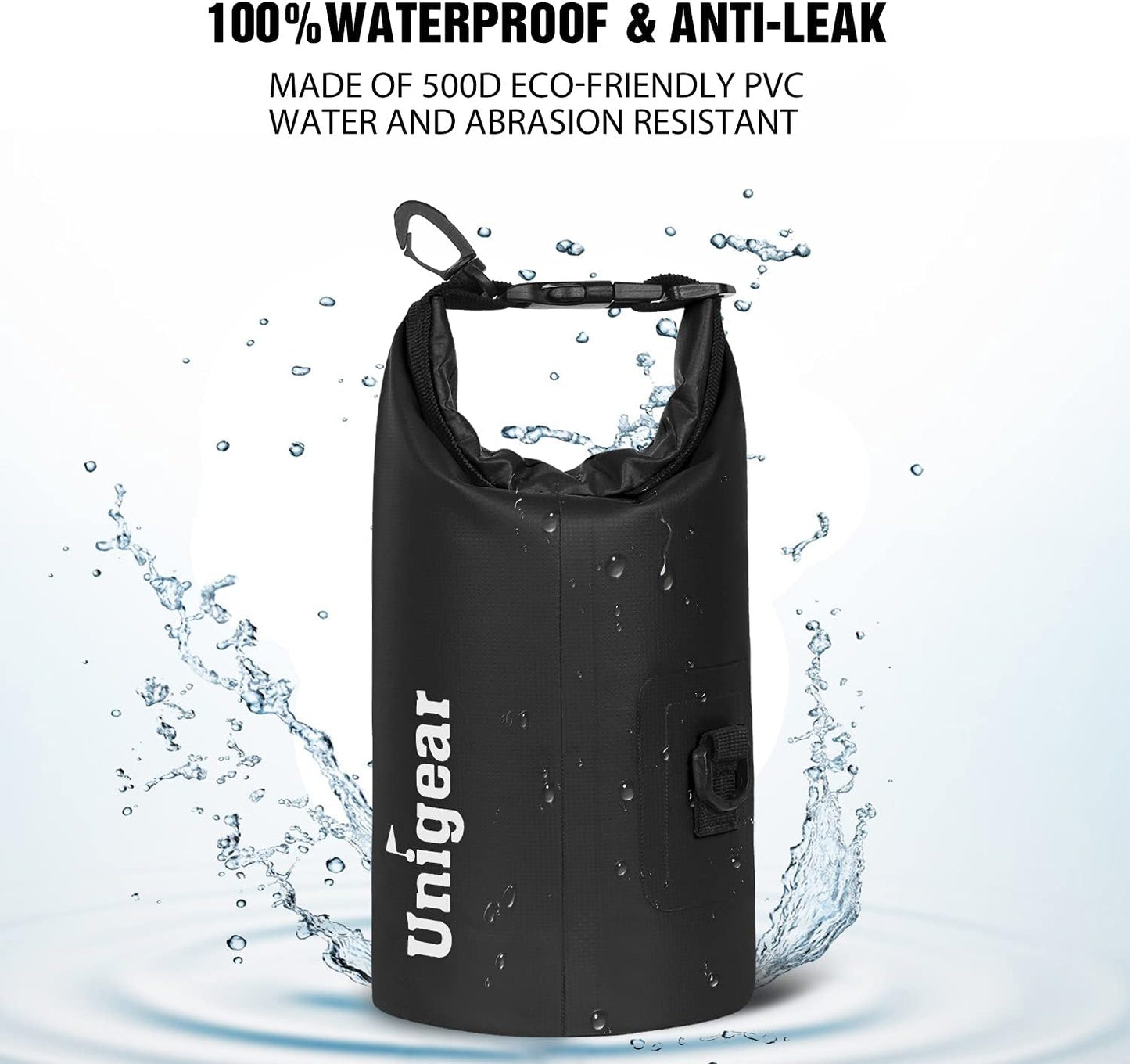 Unigear Waterproof Dry Bag - Lightweight Floating Design for Kayaking, Boating & Camping | 2L to 40L Sizes
