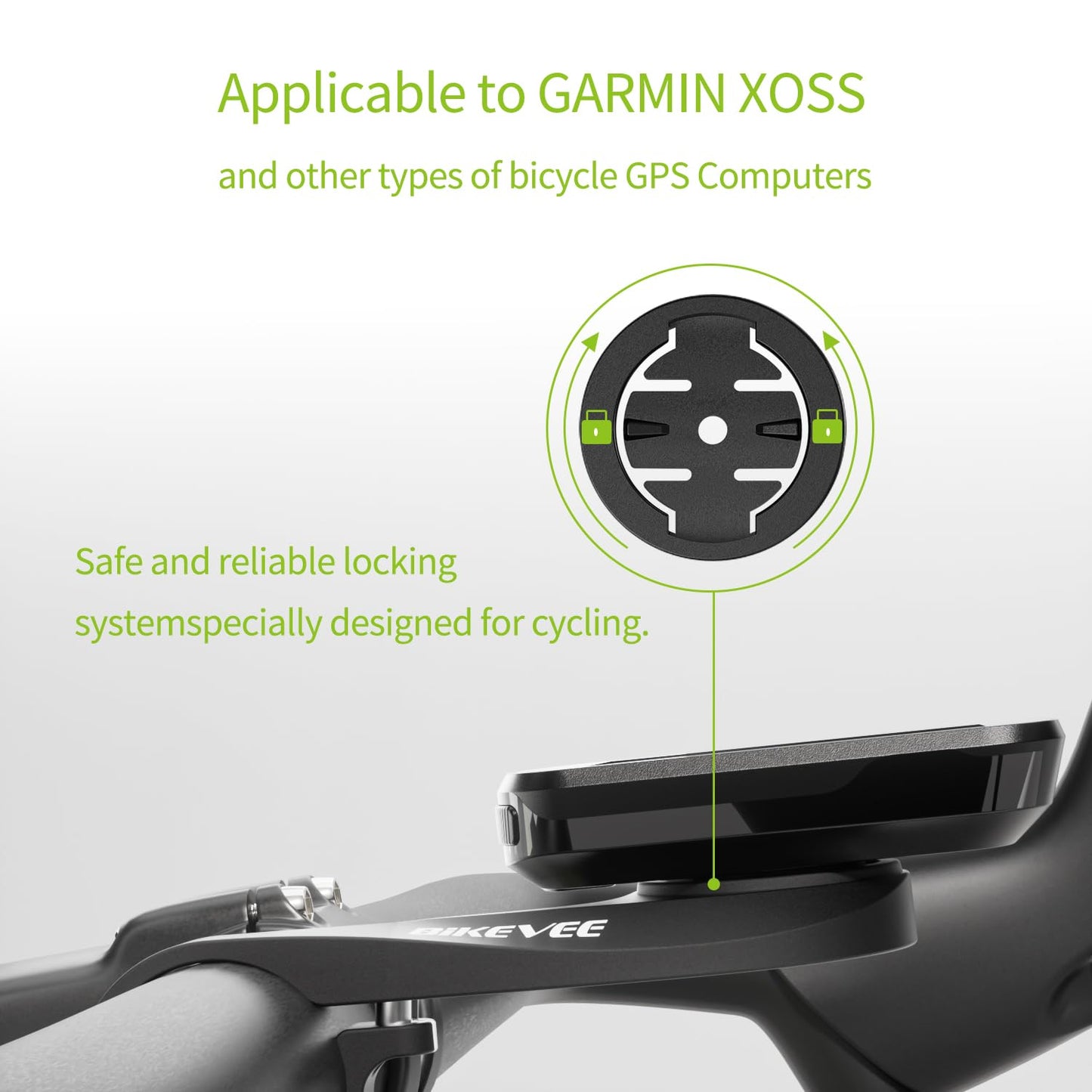 Bikevee Out Front Mount Compatible with Garmin Edge GPS Bike Computer Adapter for 25.4mm/31.8mm Handlebar - Secure & Universal