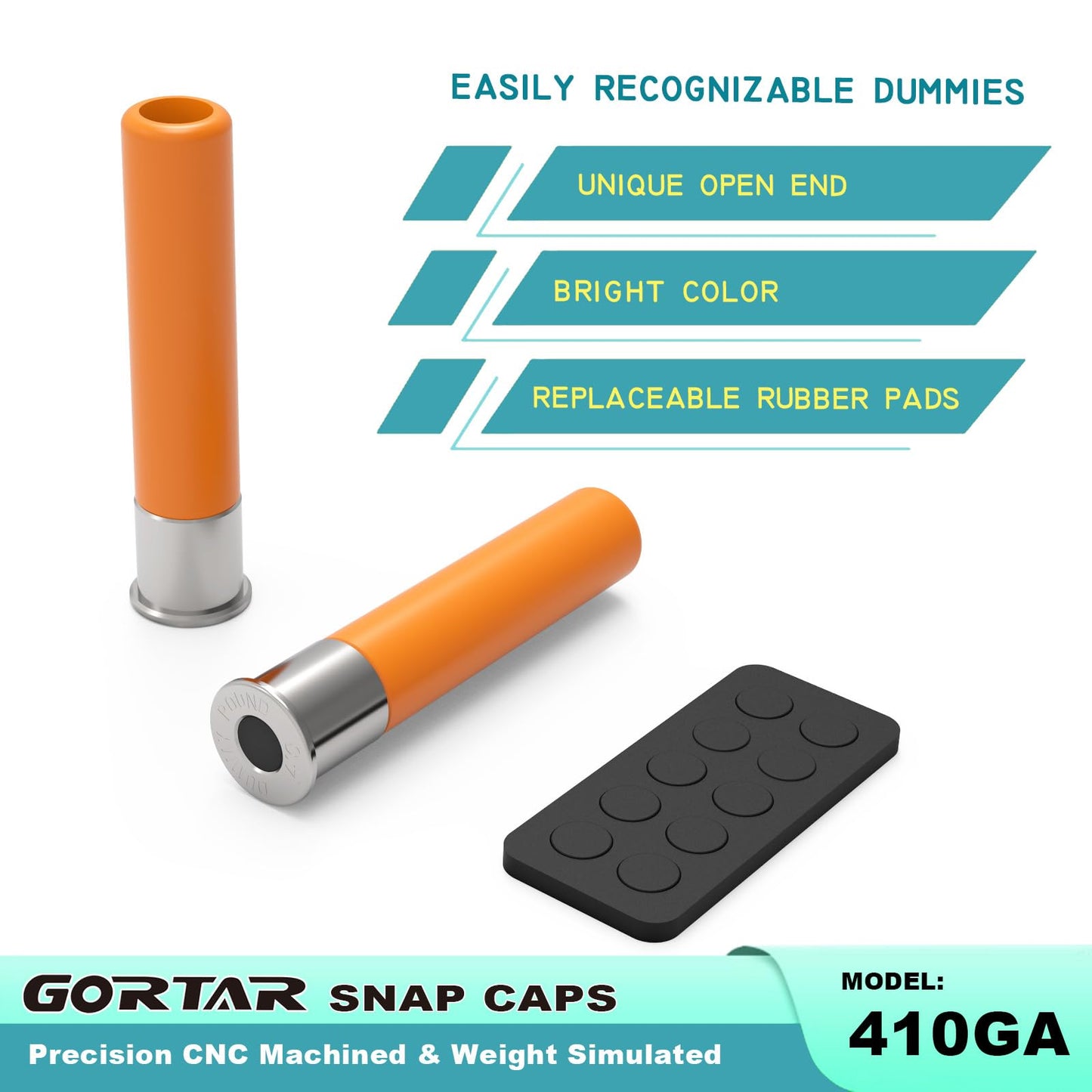 GORTAR 410GA Snap Caps Training Dummy Rounds Practice Safe Loading Firing Close to Real Weight -12 Pcs