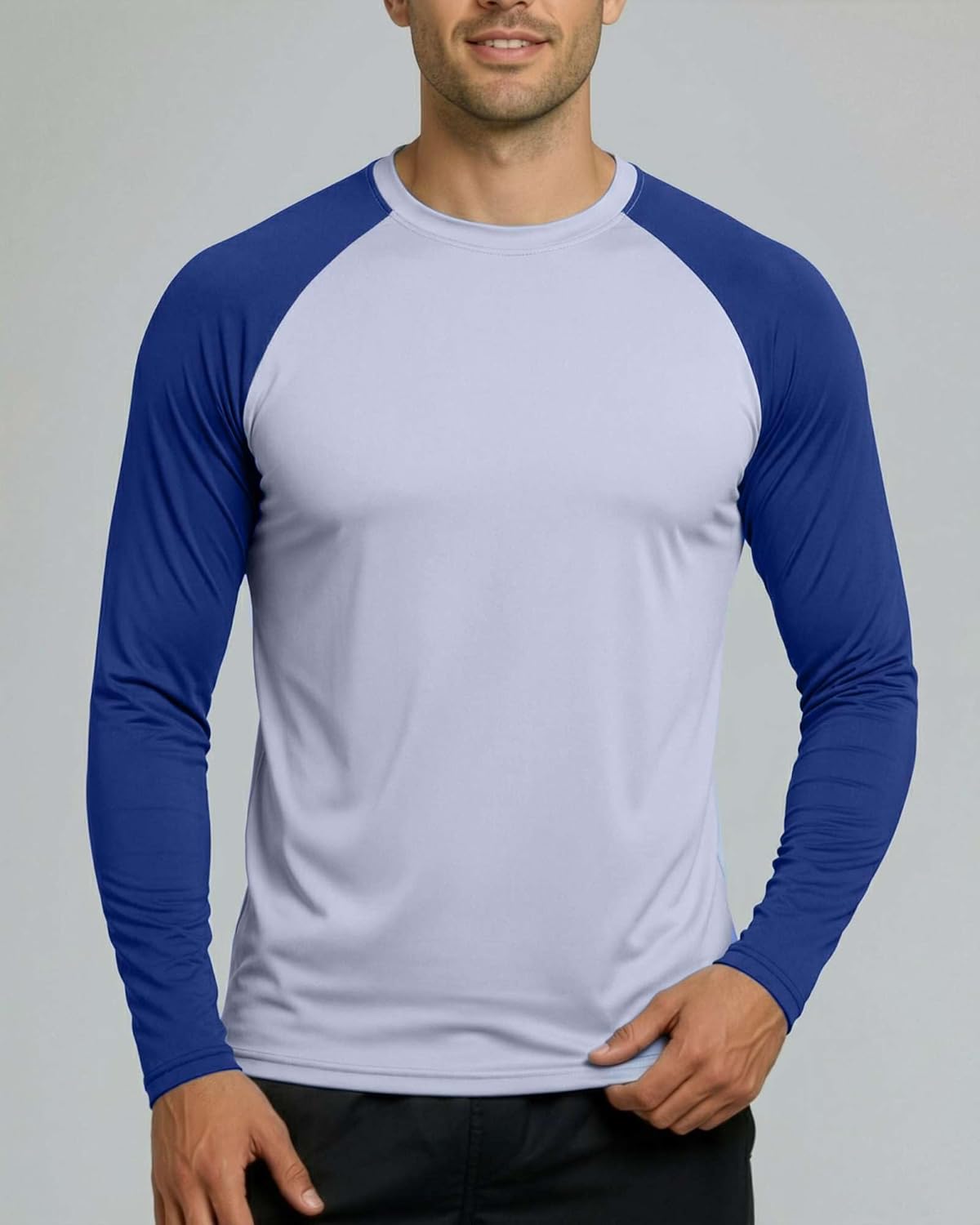 Real Essentials Long Sleeve Rash Guard Shirt - UPF 50+ UV Sun Protection for Men | Quick Dry, Big & Tall