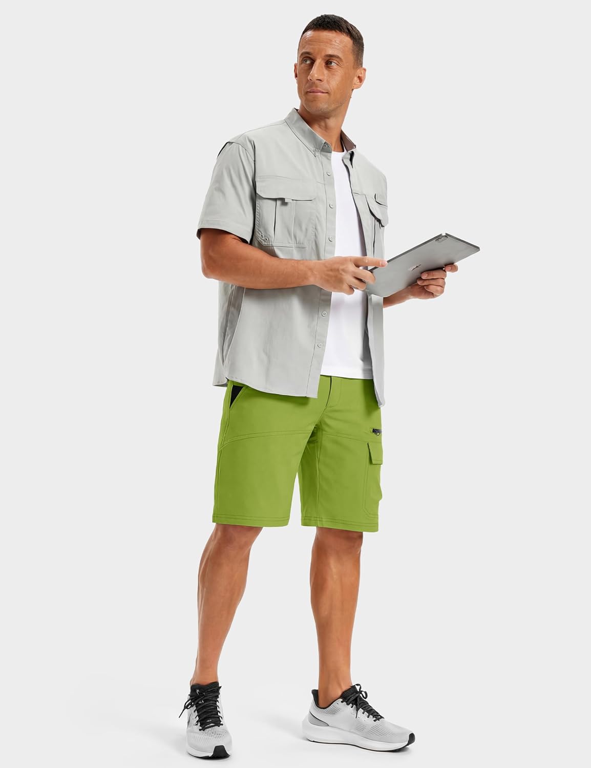 TACVASEN Men's Quick-Dry Cargo Shorts - Water-Resistant Outdoor Hiking & Golf Shorts | Casual Fit