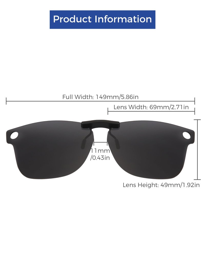 HILEEN Polarized Clip-on Sunglasses for Ray-Ban Meta Wayfarer RW4008 & Gen 2 RW4012 Large 53-22 for Men Women UV Protection-Black+Fire Red+Ice Blue