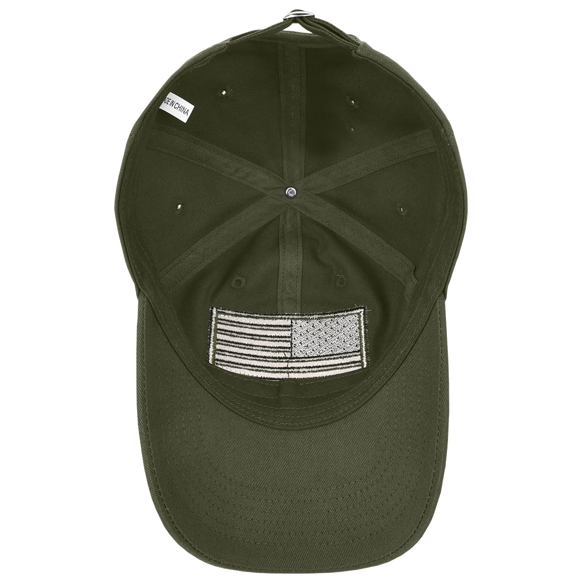 XCFWin 2 Pack American Flag Baseball Cap for Men Women Low Profile US Army Tactical Operator Military Plain Dad Hat (US, Alpha, One Size, Black ＆ Army Green)