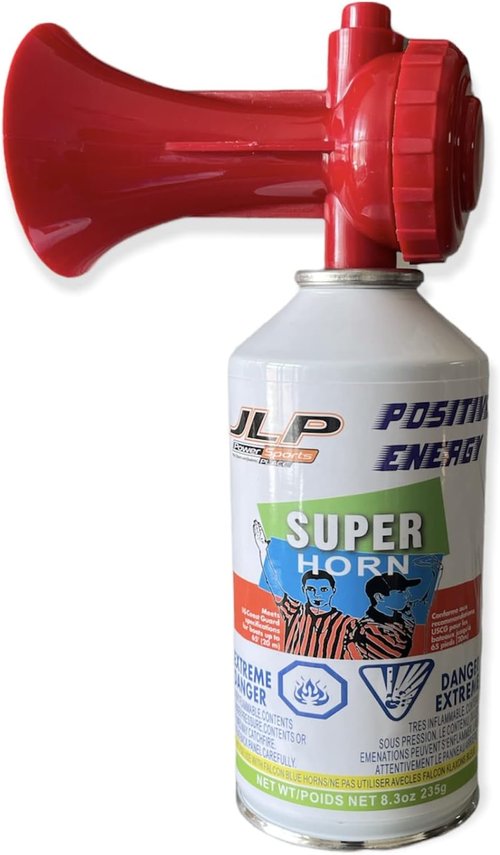 JLP Premium Air Horn - Loud Handheld Canister | Coast Guard Approved Marine Safety Device