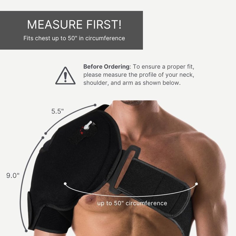NatraCure Advanced Hot or Cold Therapy Shoulder Ice Pack Wrap, for Shoulder Pain Relief - (Heating Pad for Rotator Cuff Injuries, Surgery, Gym Injuries, Baseball, Pitching) - 16032