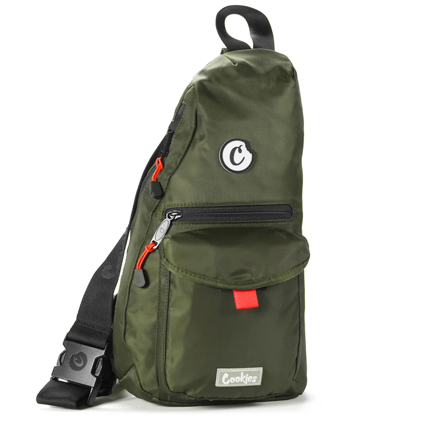 COOKIES Travel Sling Bag 7.1 L - Unisex Crossbody Bag for Men & Women, Lightweight Shoulder Bag for Hiking & Travel - Olive
