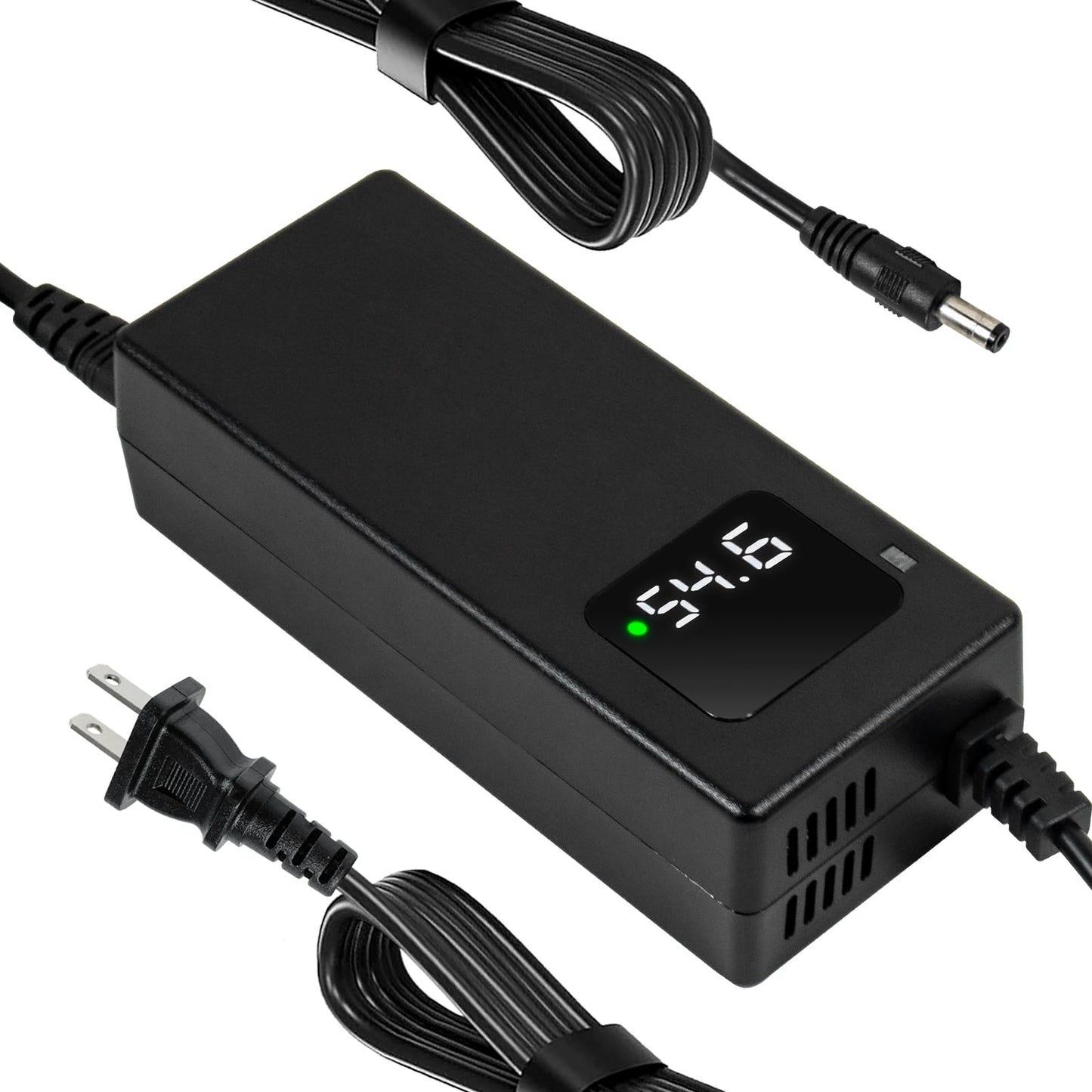 YZPOWER 48v Lithium Battery Charger,54.6v 2A Power Charger Adapter DC 1 Prong 5.5 2.1mm Replacement for 48v Li-ion Battery Pack