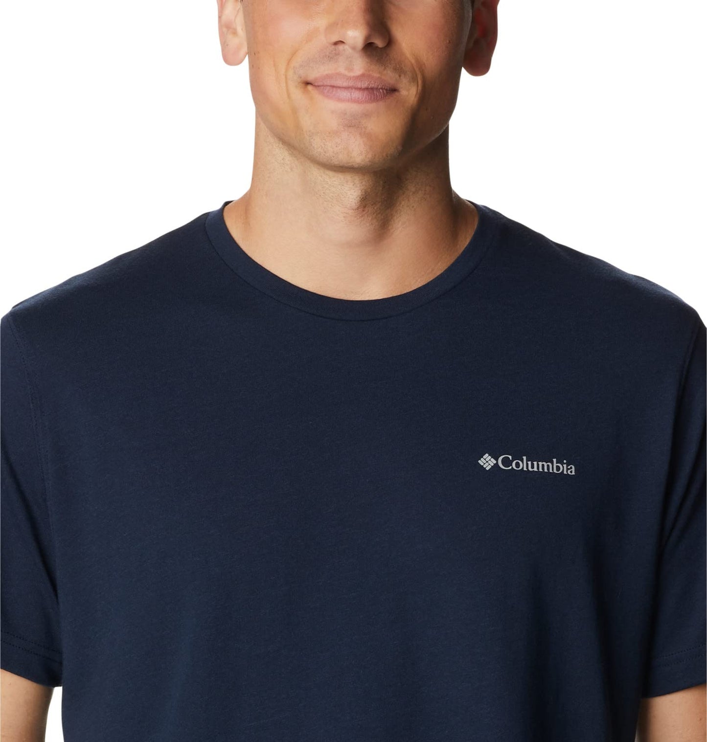 Columbia Mens Thistletown Hills Short Sleeve T-Shirt, Collegiate Navy Heather, Large Tall