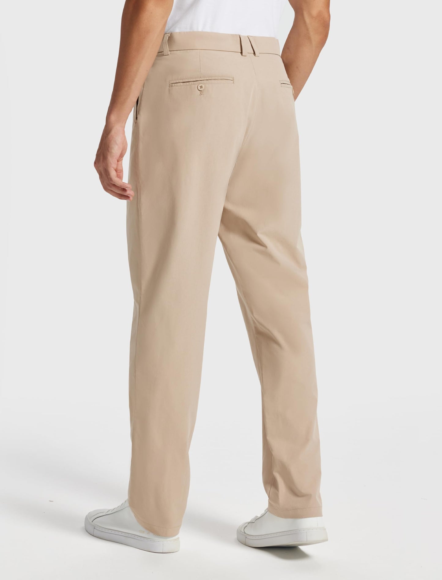 MoFiz Men's Golf Pants Quick Dry Stretch Dress Work Pants 30"/32"/34" Casual Comfy Lightweight Trousers with Pockets (34Wx32L) Khaki