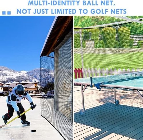 Amazgolf Golf Net,10Ft,15Ft,20Ft,25Ft, 30Ft, 40Ft Golf Practice Net,Sports Practice Barrier Net, Heavy Duty Ball Netting Golf Hitting Net, DIY Ball Net,Baseball Net Hockey Net and Chipping Net